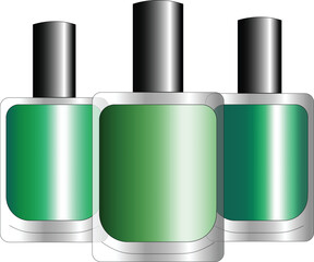 green nail polish bottles desing 