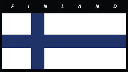 Finland flag, National Finland flag. Flat vector illustration. EPS10.   
 - obrazy, fototapety, plakaty