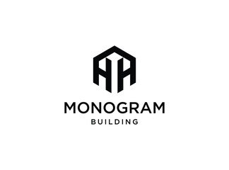 monogram letter HH for building logo design