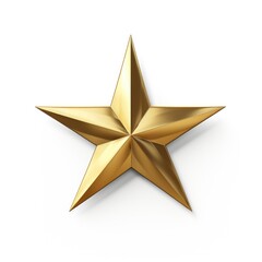 Obraz premium A gold star on a white background.