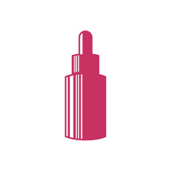 Vintage Little Serum Extract Bottle Silhouette Illustration