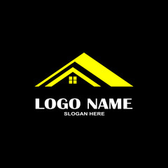 Creative home logo on clean background.