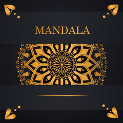 luxury mandala with abstract background. Decorative mandala design for cover, card, print, poster, banner, brochure, invitation.