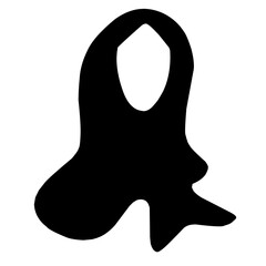 hijab silhouette icon