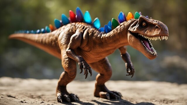 tyrannosaurus rex dinosaur _ It was a fine toy, that dinosaur. It was made of wood and painted with bright colors. 