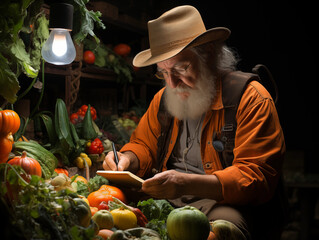 person with vegetables