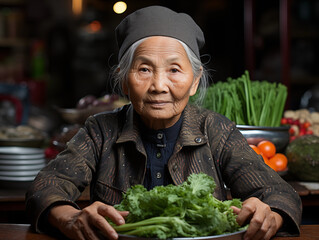person holding vegetables