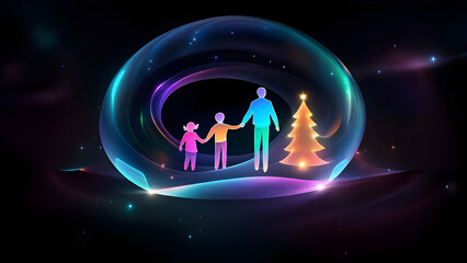 Obraz premium Celebrate Christmas With The Family