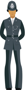 british policeman in dark blue uniform clip art preview