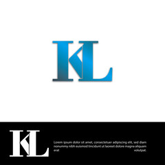 Letter KL Logo, kl logo icon vector for business.