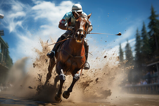 Polo player at stadium