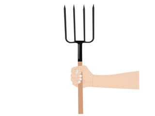 Rake on a white background.
