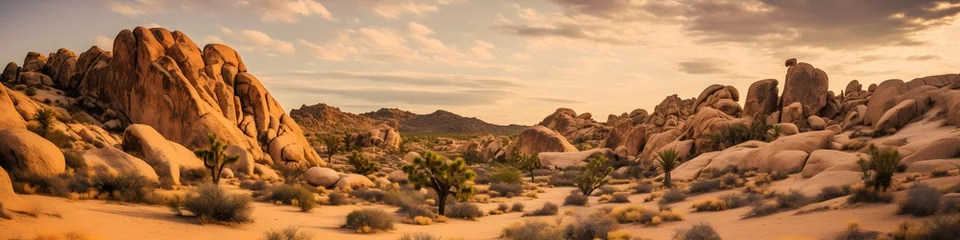 Rolgordijnen Arizona a desert landscape with rocks and trees