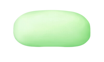 Closeup of green hygiene toilet soap