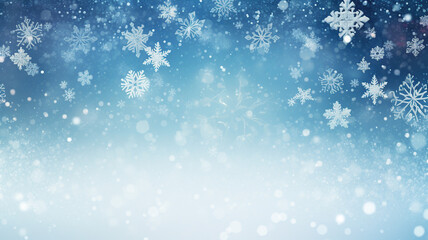 Fototapeta premium celebrate christmas invitation card snow flakes background