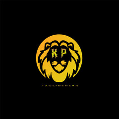 creative lion logo, lion head logo. lion letter logo, lion golden logo with gradent  colour. animal logo.