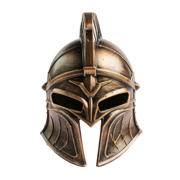 medieval knight helmet isolated