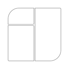 Abstract template frame collage board art bauhaus line for text. Contemporary design for social media, flyers, invitations, cards, posters, interior decor. Minimalist geometric shapes vector