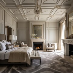 Dormitorio de lujo estilo Hamptons