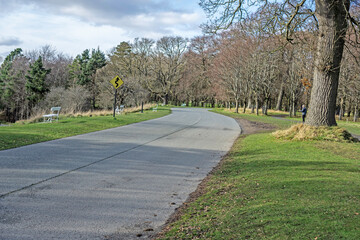 The Upper Glen Road in the Phoenix Park, Dublin, Ireland.  c
Closed to through traffic as part of traffic calming measures. .