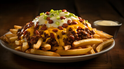 Beautiful tasty french fries illustration