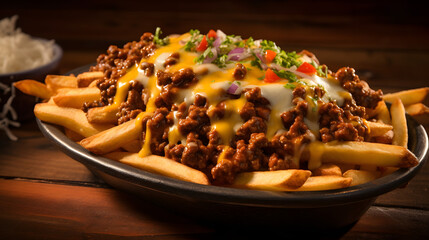 Beautiful tasty french fries illustration