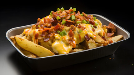 Beautiful tasty french fries illustration