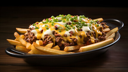 Beautiful tasty french fries illustration