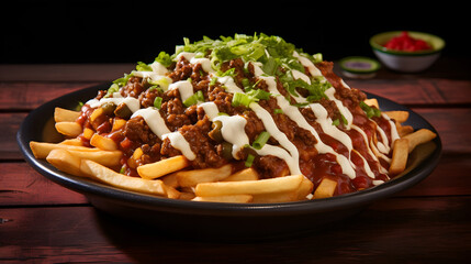 Beautiful tasty french fries illustration