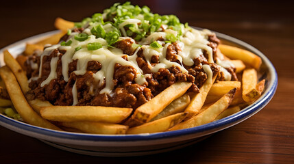 Beautiful tasty french fries illustration