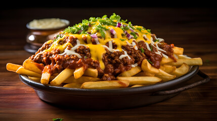 Beautiful tasty french fries illustration