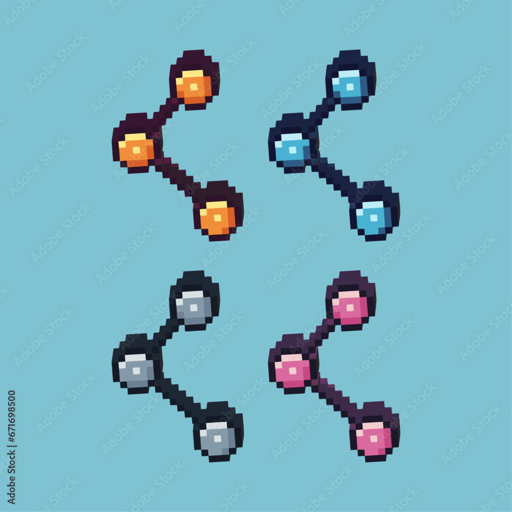Poster isometric pixel art 3d of sharing icon for items asset. share on pixelated style.8bits perfect for g