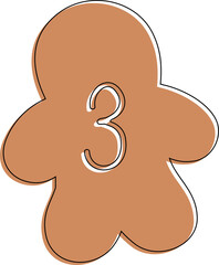 Advent calendar 3 gingerbread man.
