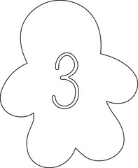 Advent calendar 3 gingerbread man.
