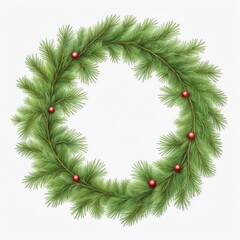 Fototapeta na wymiar green christmas wreath