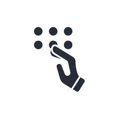 pin code icon. vector.Editable stroke.linear style sign for use web design,logo.Symbol illustration.