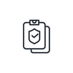 security policy icon. vector.Editable stroke.linear style sign for use web design,logo.Symbol illustration.