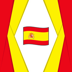 Spain Flag Abstract Background Design Template. Spain Independence Day Banner Social Media Post. Spain Background