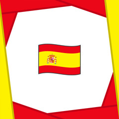 Spain Flag Abstract Background Design Template. Spain Independence Day Banner Social Media Post. Spain Banner