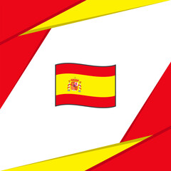Spain Flag Abstract Background Design Template. Spain Independence Day Banner Social Media Post. Spain