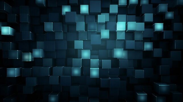 3d abstract blue background with cubes