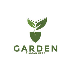 Gardener logo design inspiration vector, Lawn care, farmer, lawn service logo vector icon template