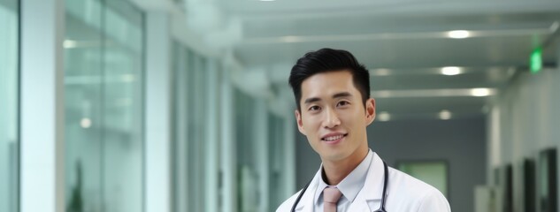 Asian Man Doctor Occupation Lifestyle Concept Generative AI
