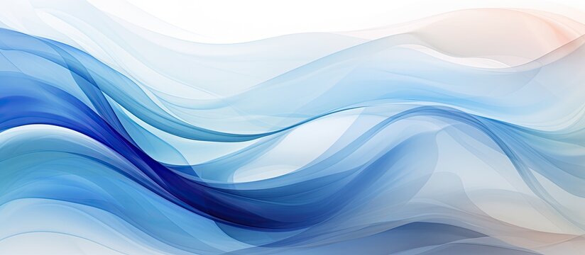 An intriguing and unique abstract drawing with an unconventional white blue background