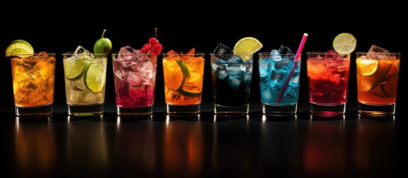 Cocktail Collection on White Background