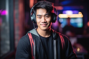 Asian Male Gamer Employment Lifestyle Environment Generative AI