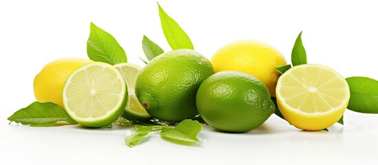 White with lime and lemon