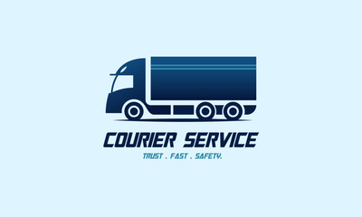 truck logo vector template for a courier service business.