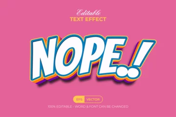 Foto op Plexiglas 3D Text Effect Comic Layered Color Style. Editable Text Effect. © Mockmenot