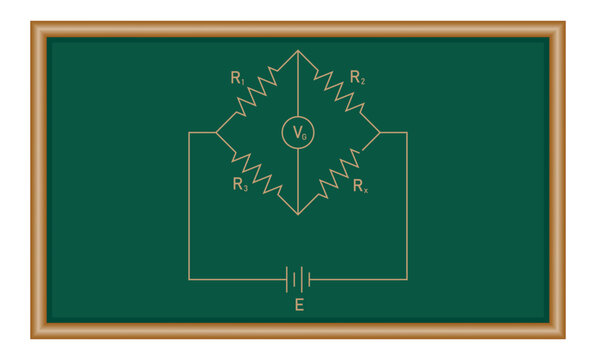 Wheatstone bridge circuit diagram. Scientific resources for teachers and students.